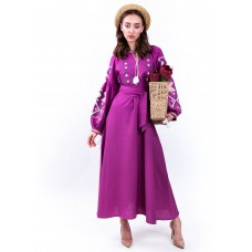 Embroidered Boho Dress "Purple Inspiration"